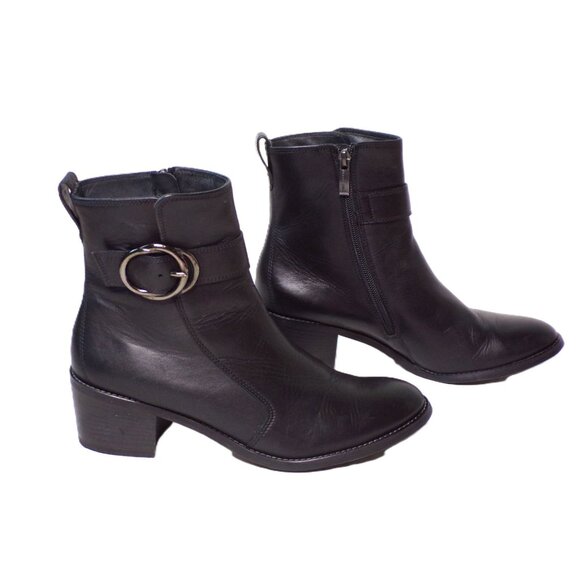 🆕PAUL GREEN Vanessa Block Heel Ankle Bootie Boot 8 Black - Picture 7 of 16